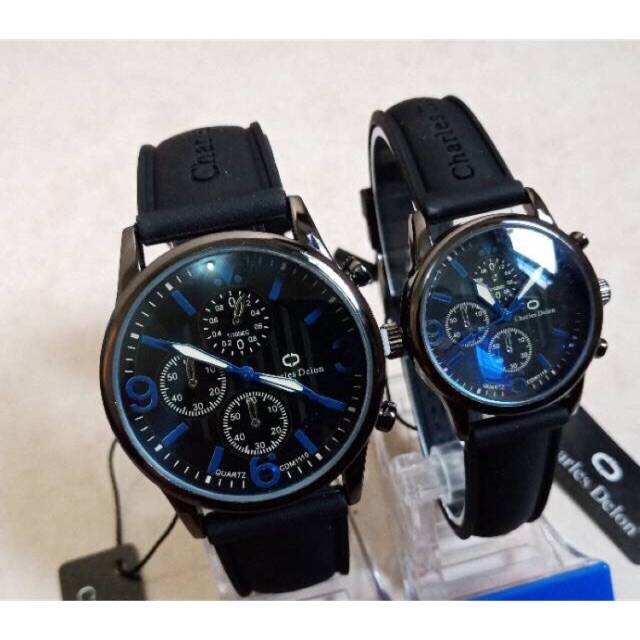 jam tangan charles delon couple waterproof sudah sepasang