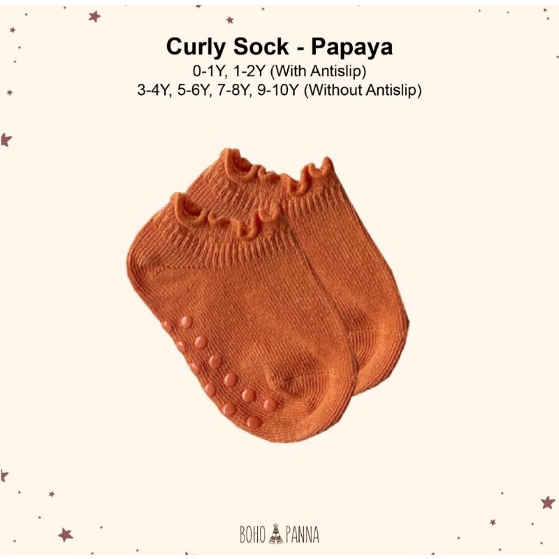 BOHOPANNA CURLY SOCK 0-10 TAHUN KAOS KAKI ANAK BOHO BABY KAOS KAKI BAYI