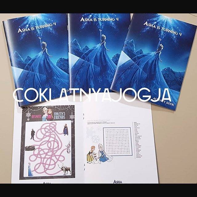 

(PO 13hr kerja, MIN 20) Birthday Souvenir Activity Book Tema Elsa Frozen