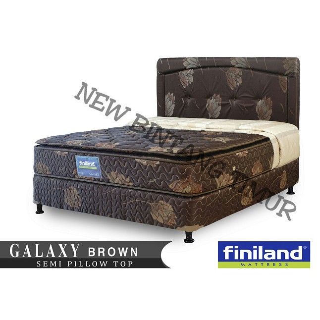 Spring Bed Finiland Galaxy Semi Pillow Top Brown 160 x 200 Full Set - Jabodetabek