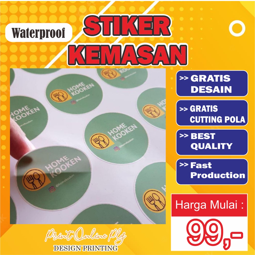 

Stiker TAHAN AIR dan KUAT Label Makanan Frozen Minuman Sticker Produk Kemasan