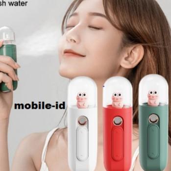 ✯ Mini Nano Spray Premium Kartun Pet Lucu/Nano Fine Mist Anti Bocor - PUTIH-KATAK ➶