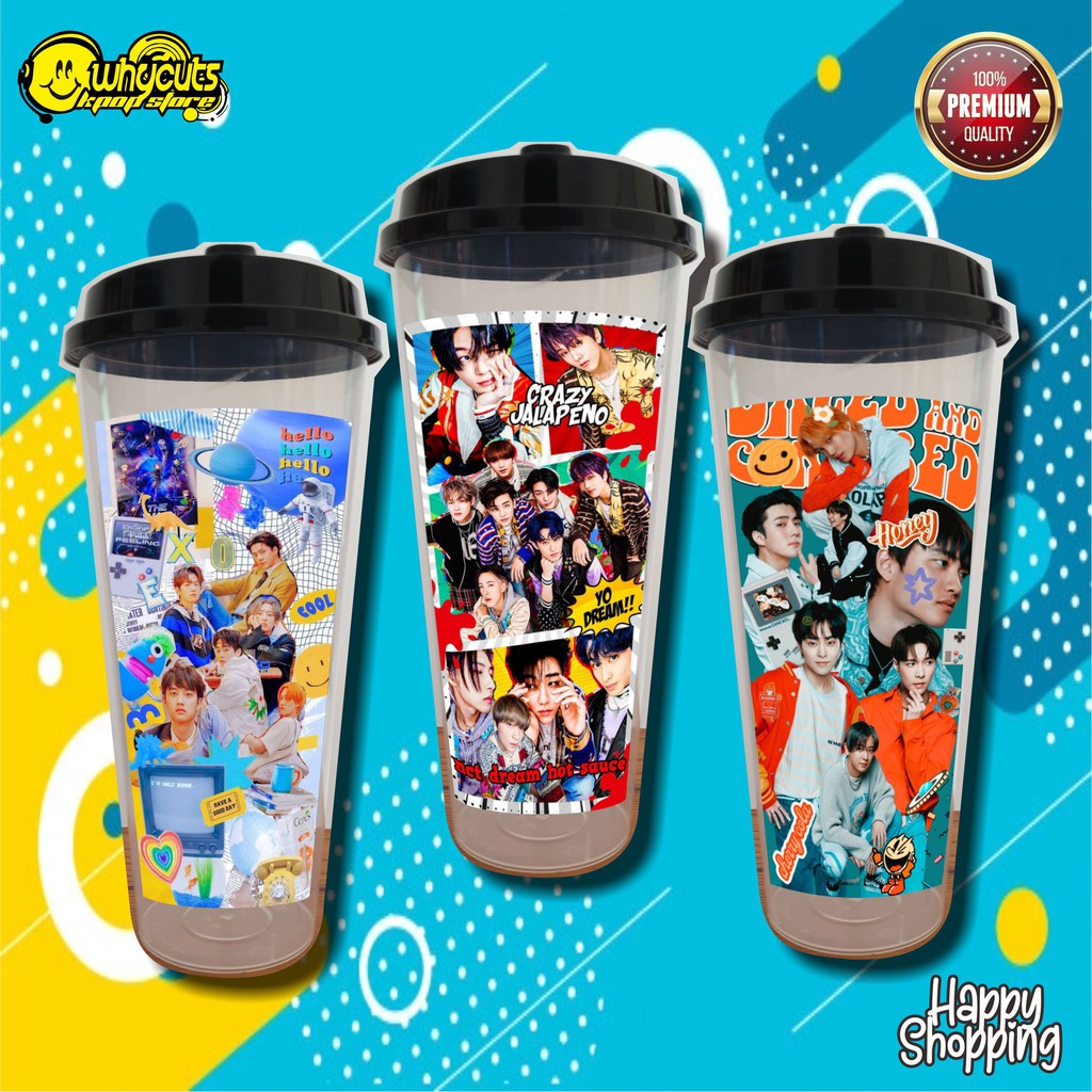 Reusable Cup BTS EXO NCT DREAM VERSI AESTHETIC ( READY STOK )