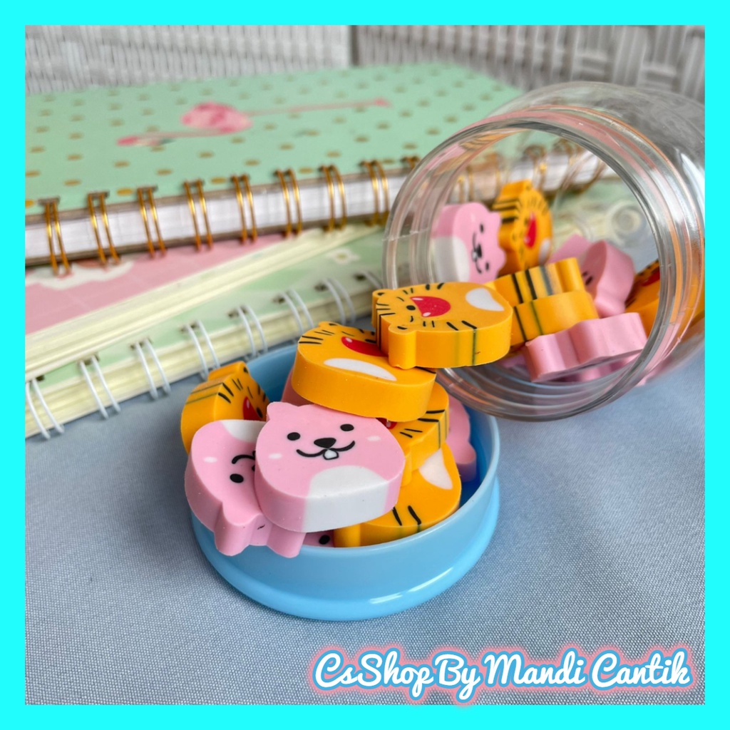 

Ready Penghapus Deli Mini Lucu Bentuk Hewan Beruang Macan Imut Bisa COD