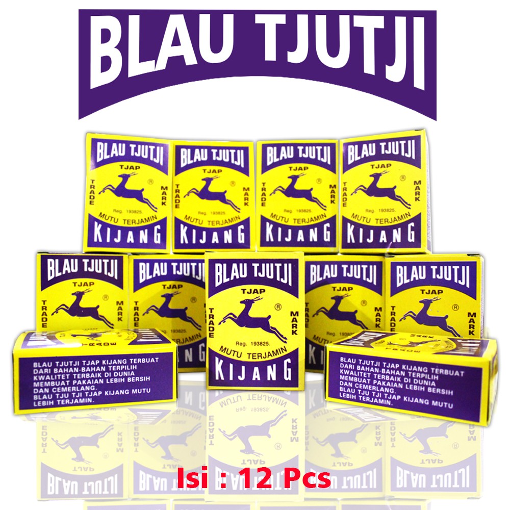 Blau Cuci Cap Kijang Asli Original 1 Pak = 12 Kotak (Harga Per Pack) HHL-54