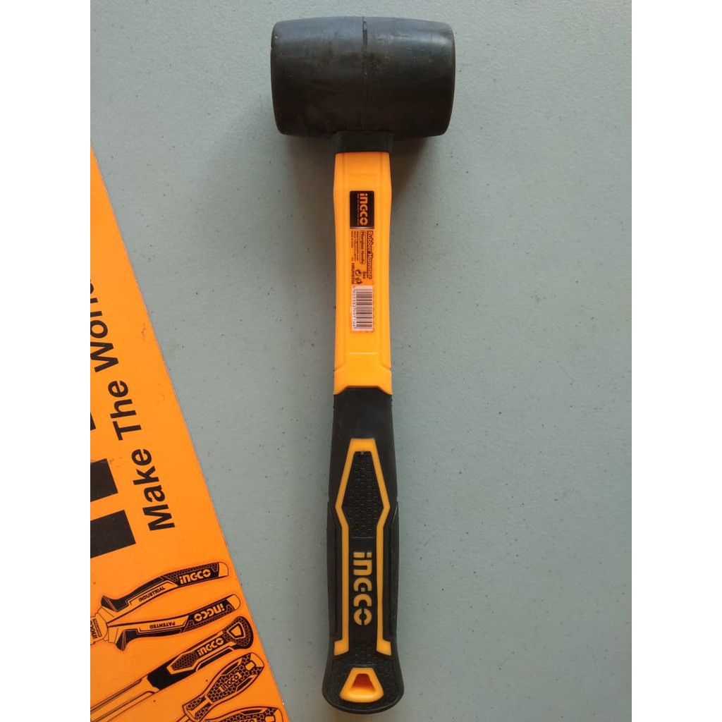 HRUH8208 PALU MARTIL KARET KERAMIK TEGEL HEBEL LANTAI RUBBER NYLON COATED HAMMER  8 OZ INGCO