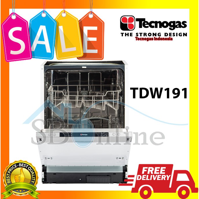 Tecnogas Mesin Pencuci Piring 59.5Cm TDW191