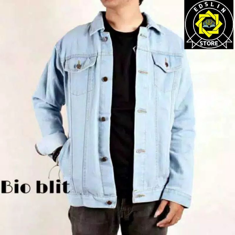 Jaket Jeans Lengan Panjang Pria Jaket Jeans Destro Pria Size:M-XXL