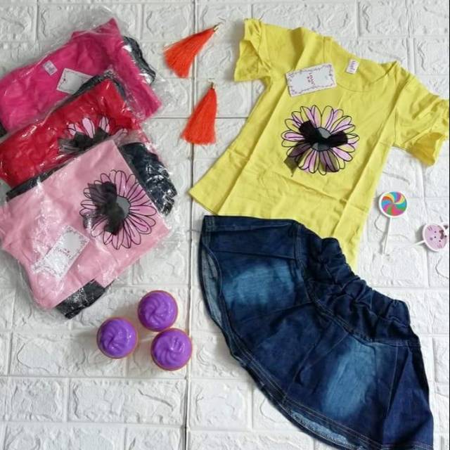 Setelan Import Rok Flower