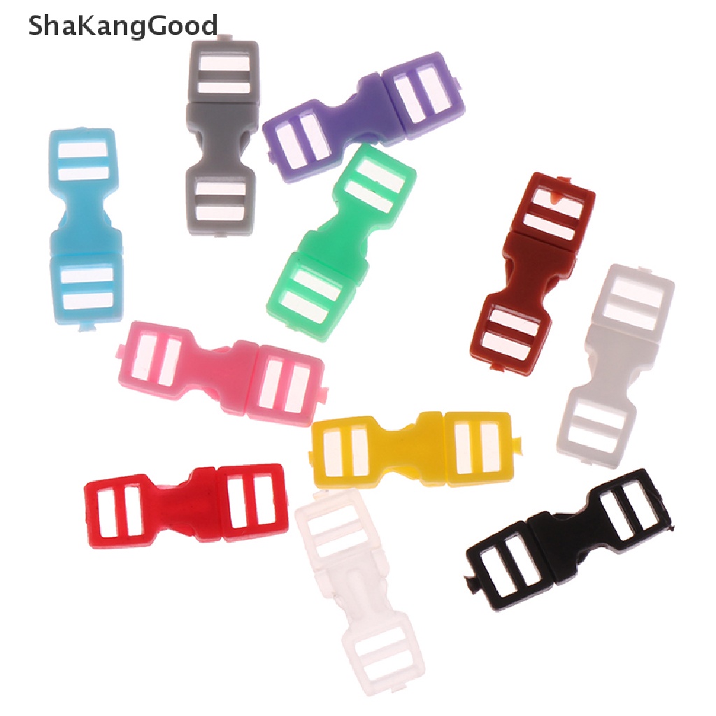 Skid 10Pcs / Set Buckle / Kancing Mini 6mm Untuk Aksesoris Tas Ransel / Gelang / Pakaian Boneka DIY
