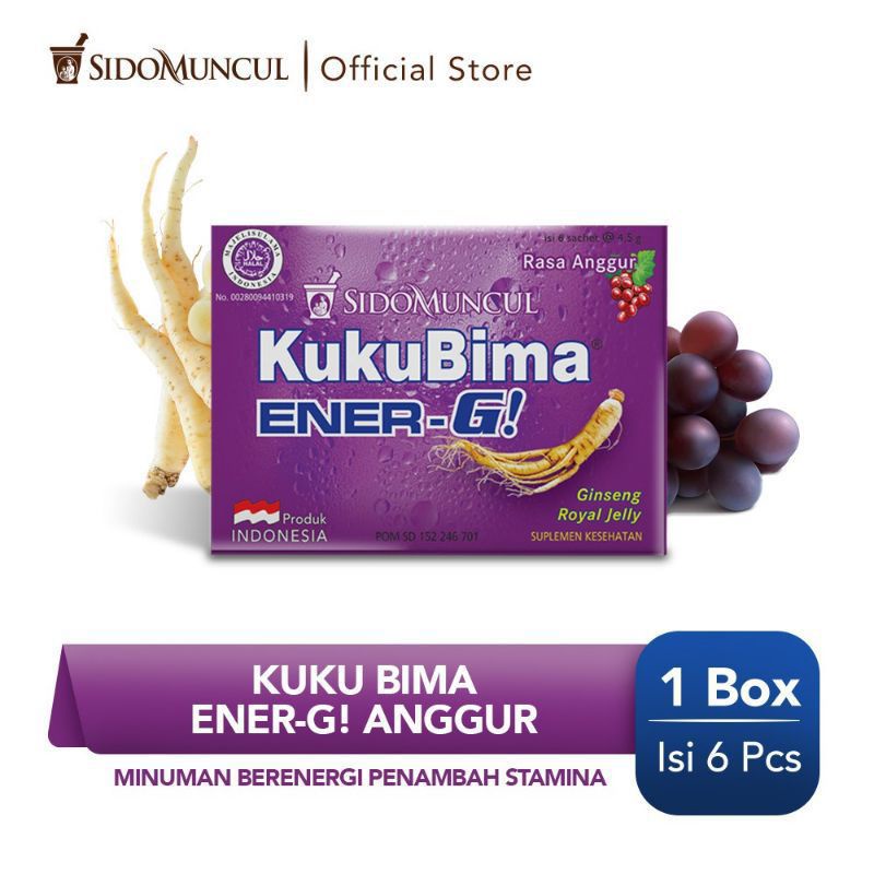 

Kuku bima Ener-G all variant 1 box 6 sachet 4.5gr