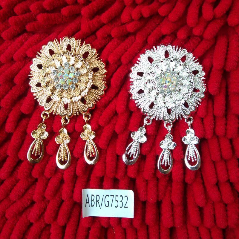 Sekar Kedhaton Bros kebaya Jurai emas dan silver / Aksesoris kebaya modern / Aksesoris hijab kekini-G7532