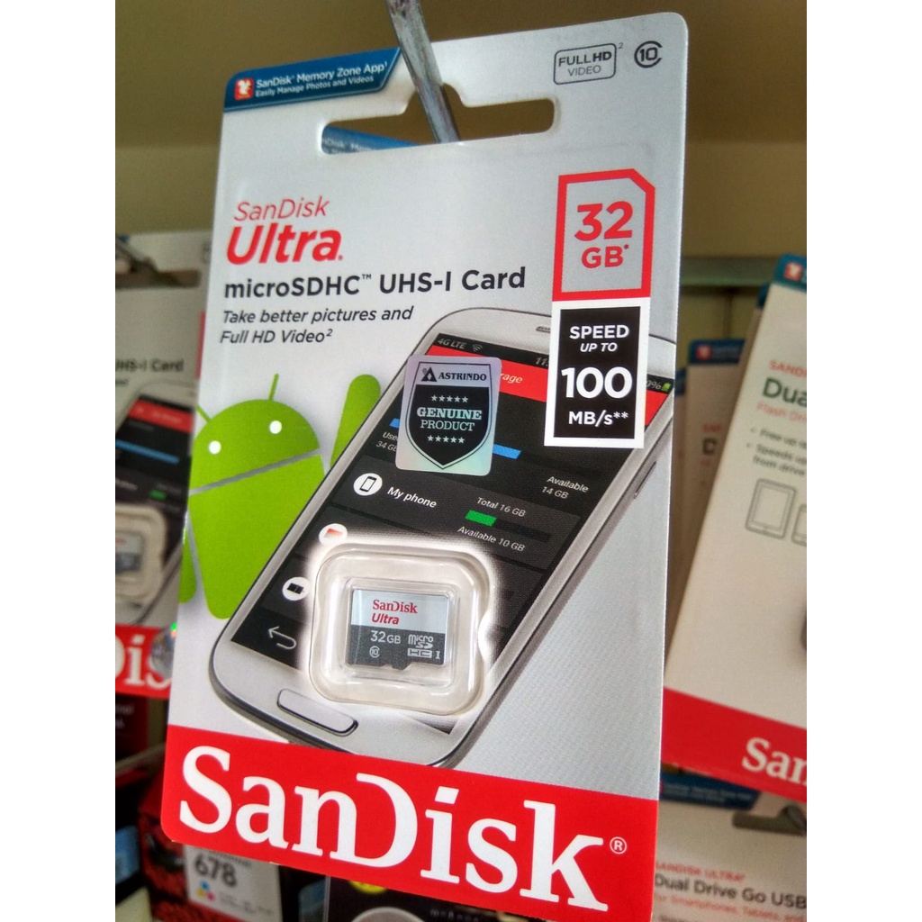 Micro SD Sandisk Ultra 32GB Speed 100/ Micro Sd sandisk 32GB