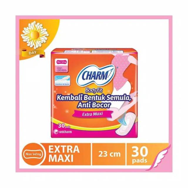 Charm body fit wing dan non wing 23 cm isi 30 pads