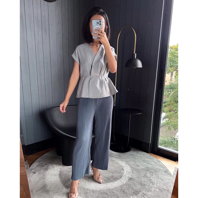 Wrap Top / Herringbone Pastel Color