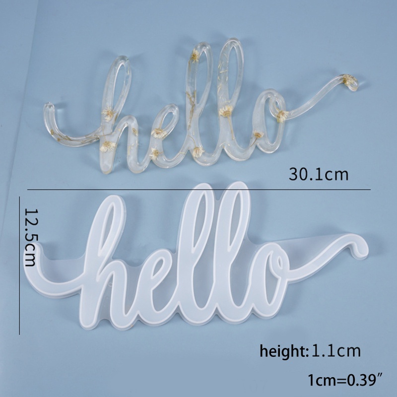 Siy Cetakan Resin Bentuk Huruf Bride / Hello Bahan Silikon