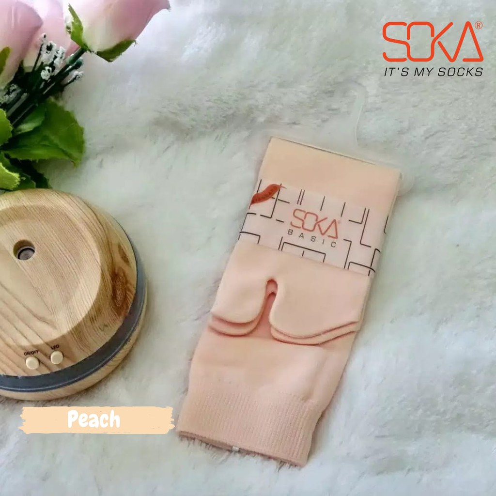 Kaos Kaki SOKA Jempol Pendek Standar - Size M Basic Polos-M-Orange|OrangeTua