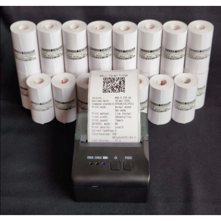 

Label Thermal Printer Bluetooth Kertas Sticker 58mm x 5meter 1PCS