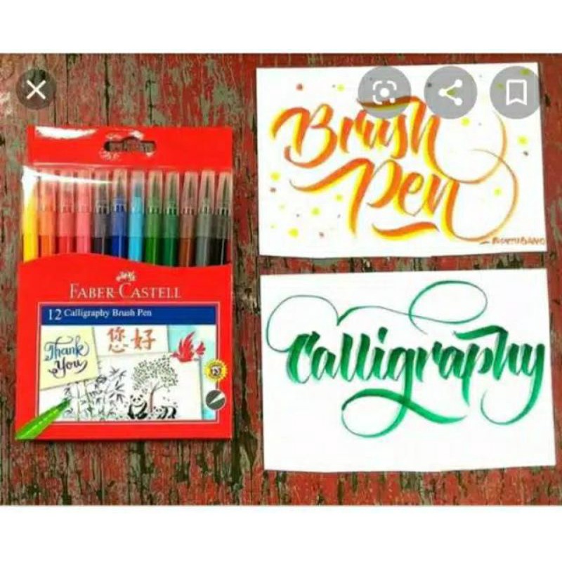 

CALLIGRAPHY BRUSH PEN FABERCASTELL 12WARNA
