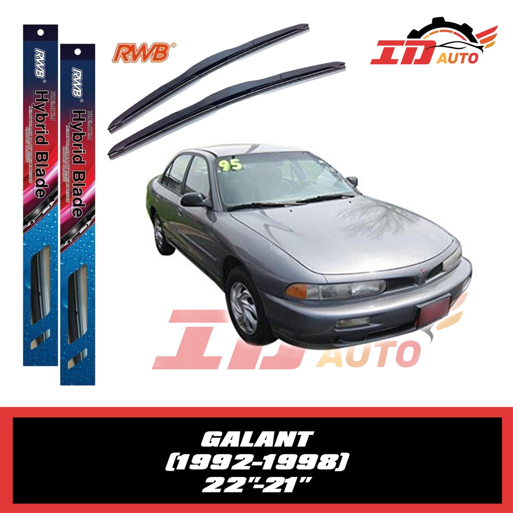 WIPER MITSUBISHI GALANT 1992-1998 UKURAN 22 DAN 21 MERK RWB