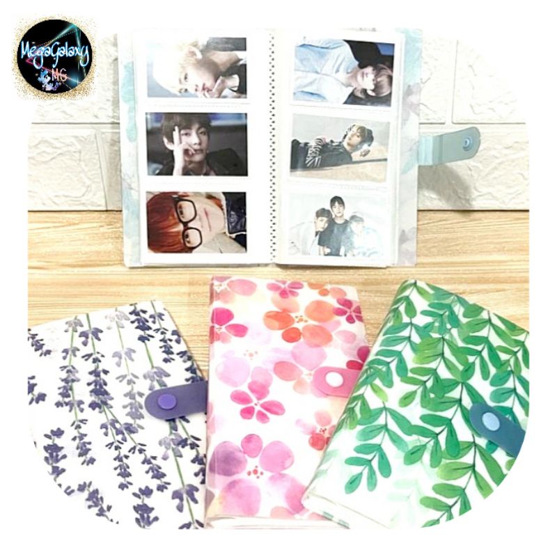 Tempat Kartu Nama Photo Album Lomo Card Polaroid 240pcs Motif Bunga