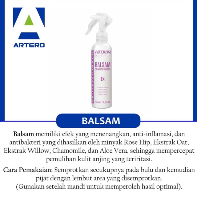 Artero balsam spray untuk kulit gatal aman di kulit made in Spain