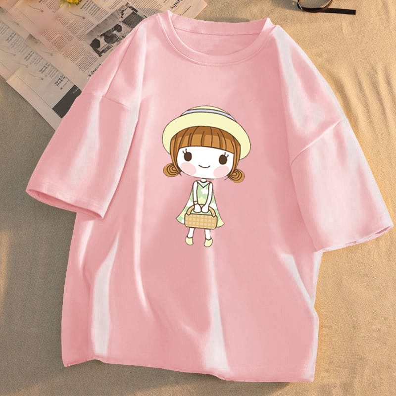 MYSTIQUE.ID-BAJU KAOS CEWE DESA T-SHIRT LUCU DAN AESTHETIC