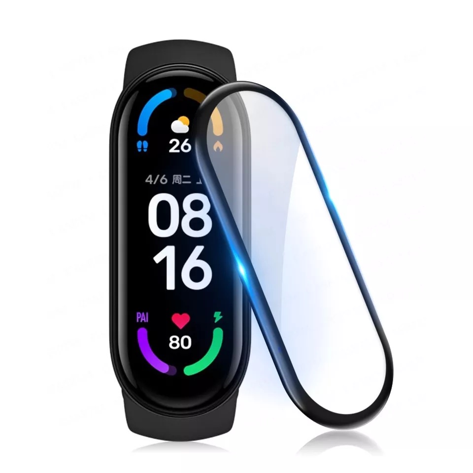 FULL Anti gores XIAOMI Mi Band 7 / Mi Band 6 / Mi Band 5 FULL LEM dan FULL COVER