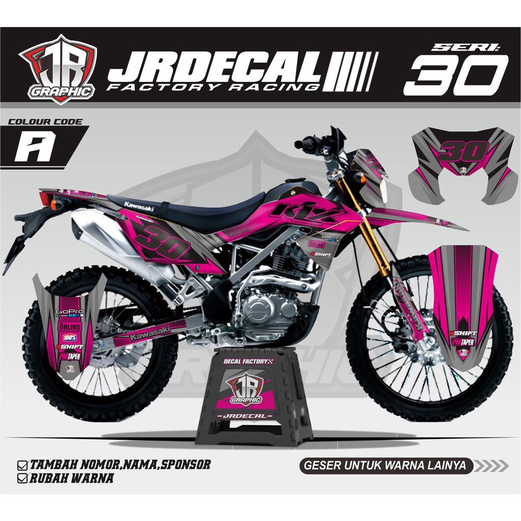 (BISA COD) DECAL KLX 150 BF SUPERMOTO EXTREME KEREN -DEKAL KLX BF TRAIL TRABAS-DECAL STIKER KLX BF H