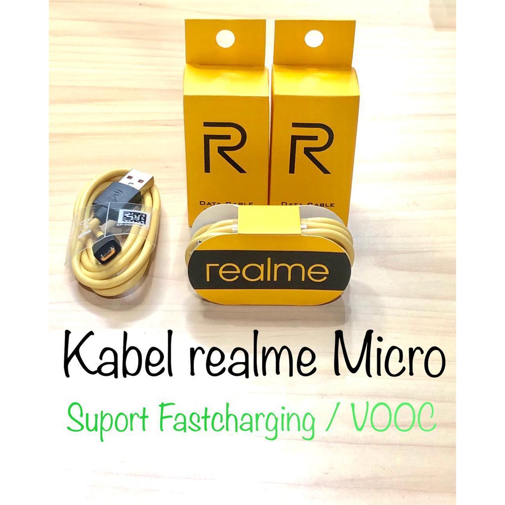 ORIGINAL Kabel Data Cesan HP Realme VOOC Qualcom 3.0 MICRO USB Quick Charger Support Fast Charging 2.4A 1 Meter Tali Kabel Data Charger Ces Realmi Ori Tipe Mikro USB Output 2.4 Ampere Pack Kardus