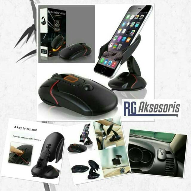 CAR HOLDER MOUSE/HOLDER HP MOBIL BERBENTUK MOUSE
