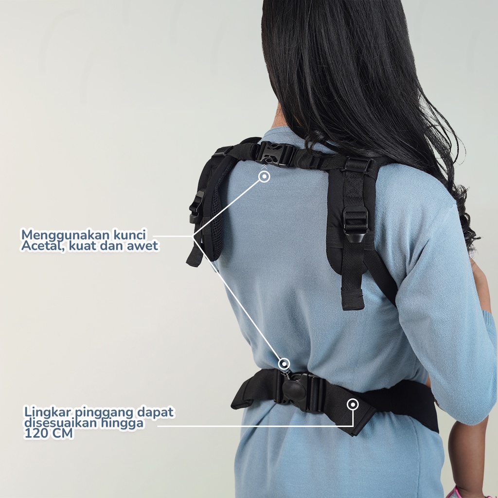 Papamama Popo Baby Carrier - Dino 7048