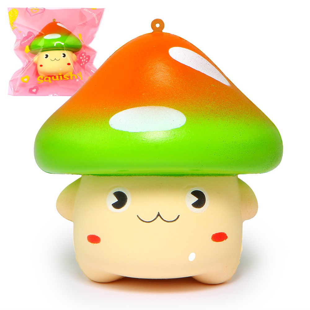 Squishy Jumbo Bentuk Jamur Kartun Lucu Slow Rising Untuk Gantungan Handphone