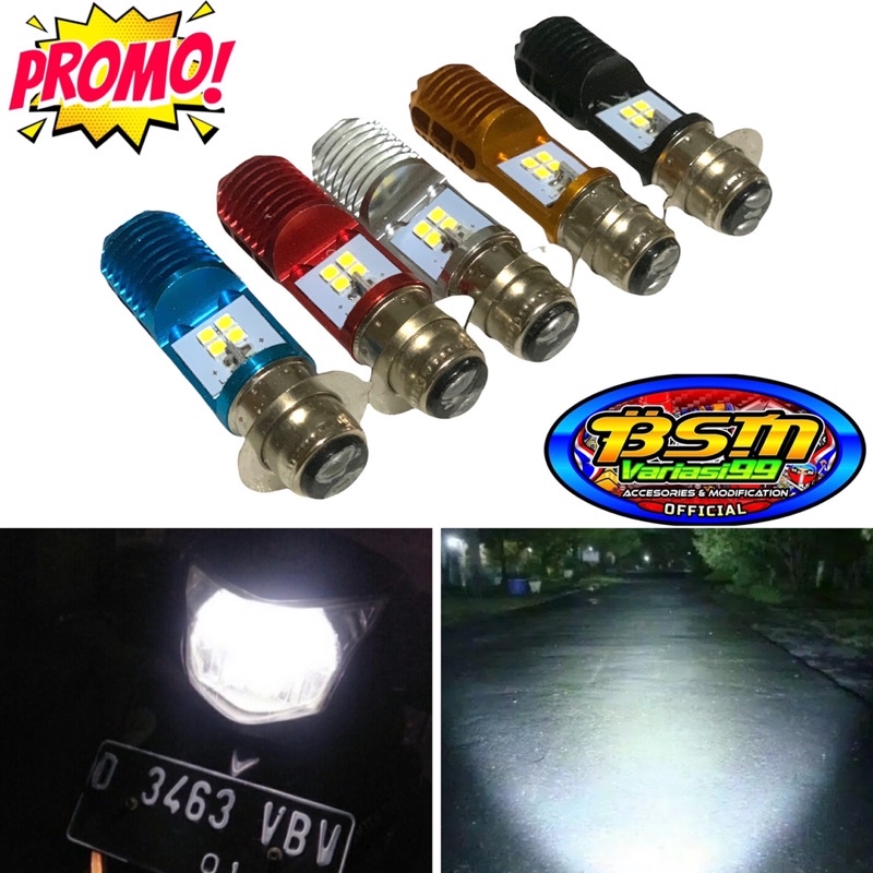 PROMO Lampu led depan AC/D  H6 8Mata kualitas produk oke terang LAMPU LED 2SISI 8LED AD DC H6