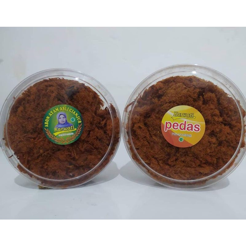 

Abon ayam Karwati rasa original dan pedas