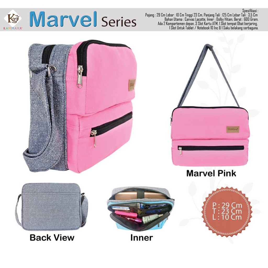 Obral Tas Selempang Wanita / Tas Kammaya Marvel / Slingbag Cewek Murah/ Tas Wanita Branded