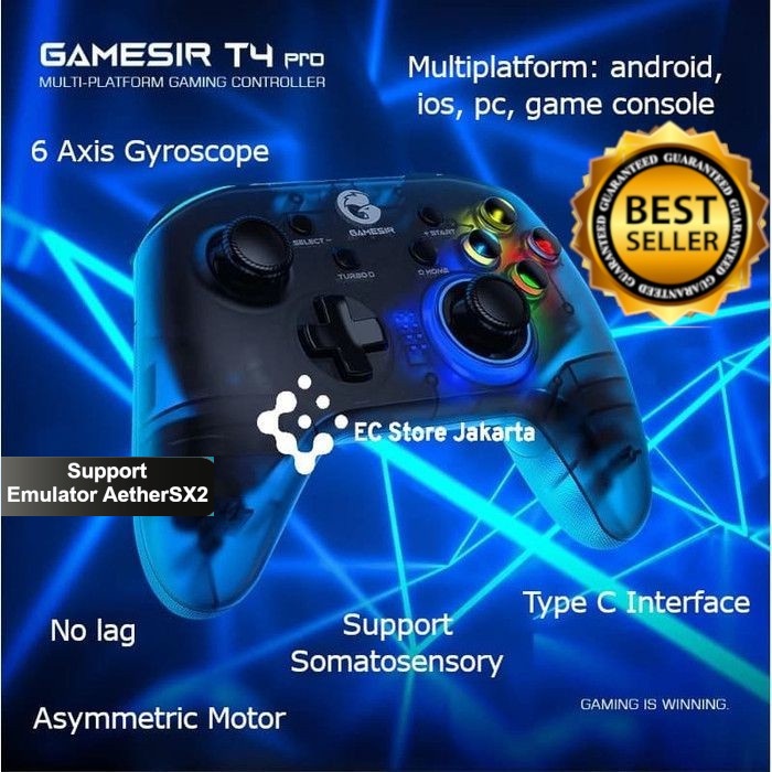 Gamesir T4 Pro Gamepad Game Controller Joystick Hybrid Smartphone Holder Game Console Wireless