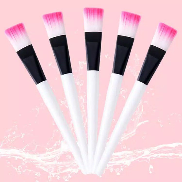 KUAS MAKEUP BULU PINK BRUSH MAKEUP MASKER IMPORT (JUAL PER PCS)