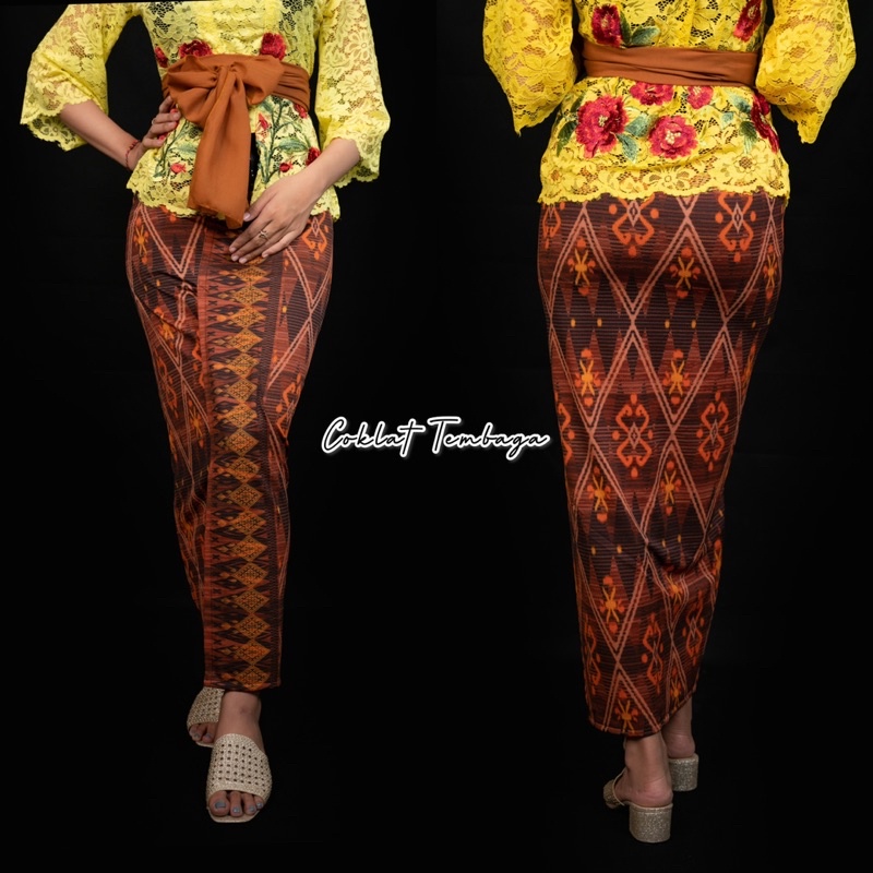 Kamen/Rok Moscrepe Motif Wajik Songket Bali//KAMEN SAJA