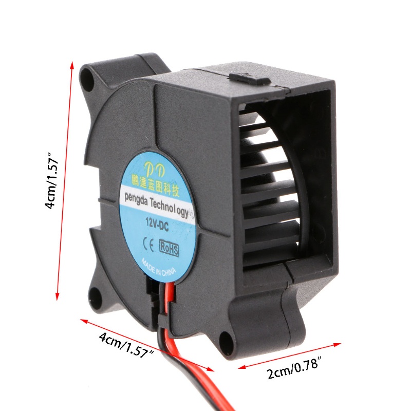 Bt 40mmx40mmx20mm Untuk DC 12V 2-Pin Brushless Pendingin Cooler Centrifugal Blower Fan