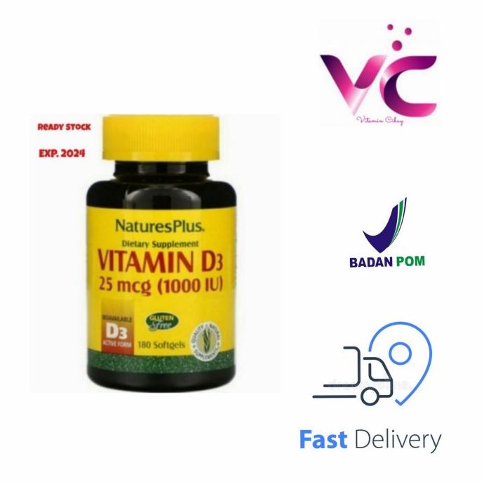 Natures Nature's Plus Vitamin D3 1000iu / Vit D3 1000 IU 180 Sofgels