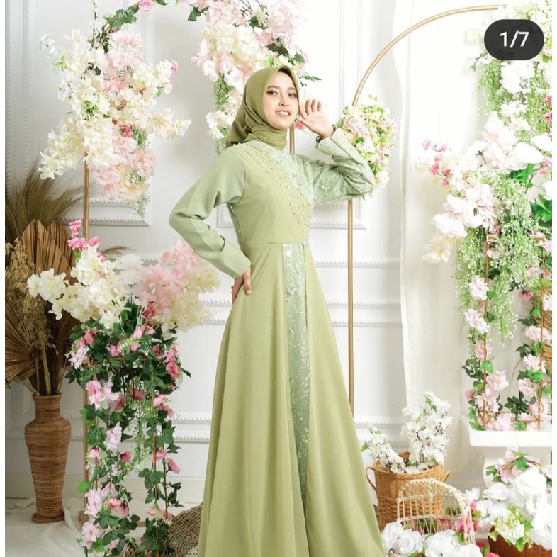 kanza dress-gaun kondangan-gaun muslimah-gaun terbaru-gaun mewah