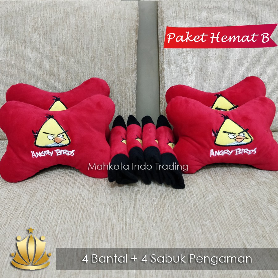 BANTAL MOBIL ANGRY BIRD / TEMPAT SAMPAH MOBIL ANGRY BIRD / AKSESORIS MOBIL ANGRY BIRD