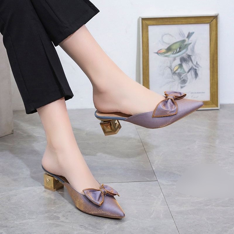 RYX - Rosie Glimmer Sepatu Heels Hak Kotak Wanita Casual / Pesta - Ori Import