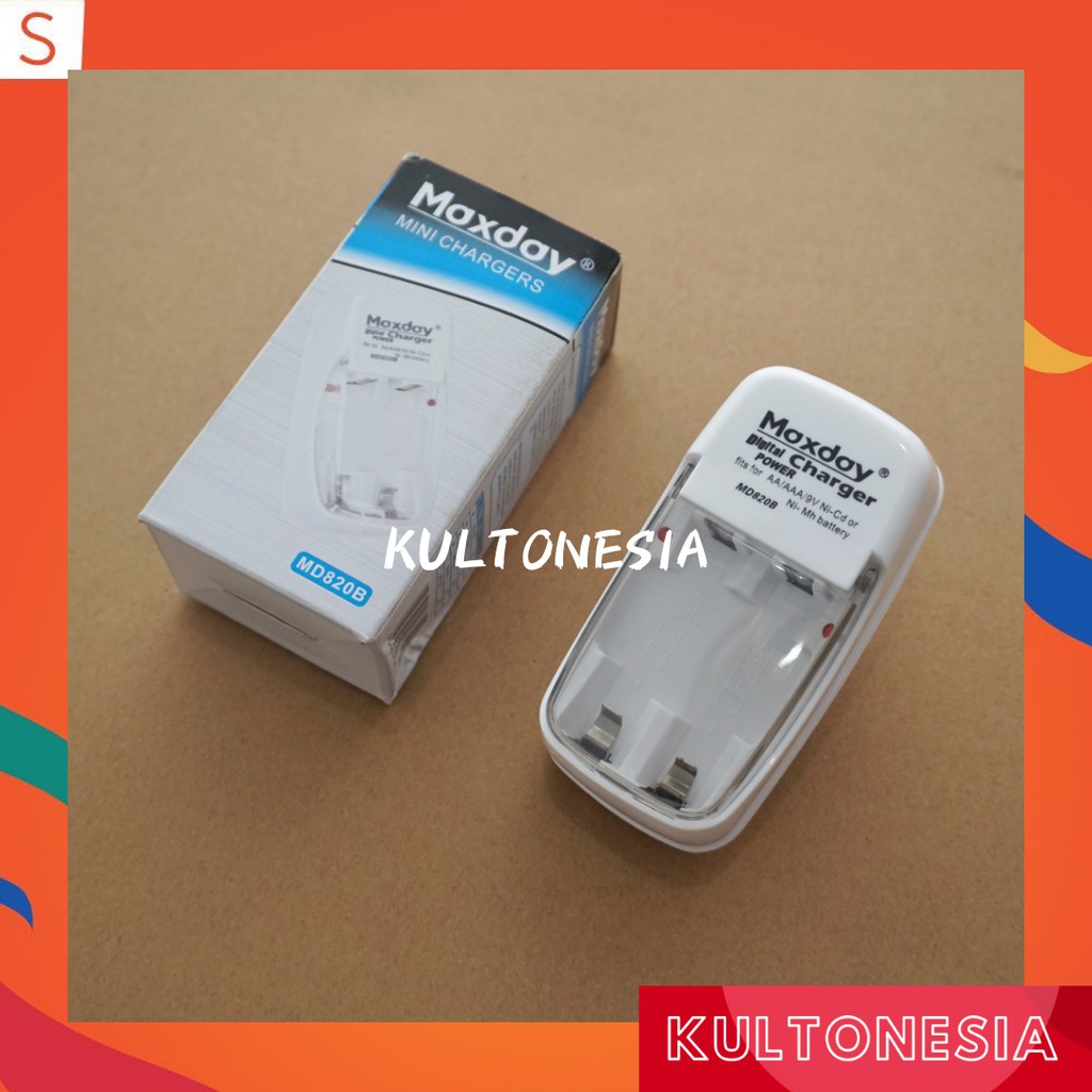 Charger Baterai AA dan AAA Maxday 820B cas baterai