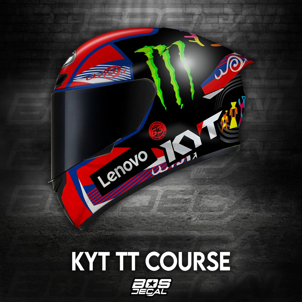 Sticker decal helm KYT TT Course TTC motif suomy pecco all size | decal helm | decal sticker