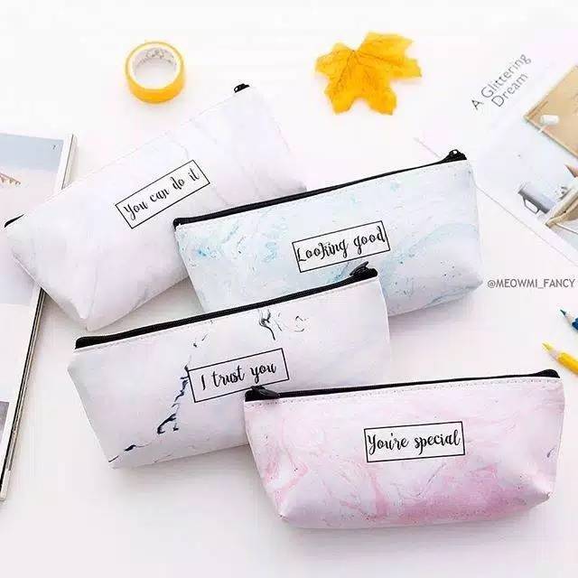 

kotak pensil marmer murah bagus pencil case