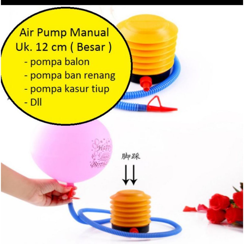 Pompa Angin Injak Balon Angin Kaki Kolam Renang Pelampung Bola Manual Kuning Injek Tangan Foot Air Pump