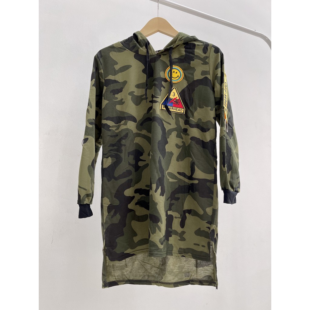 Camouflage Hoodie / Sweater Panjang Wanita / Women Hoodie