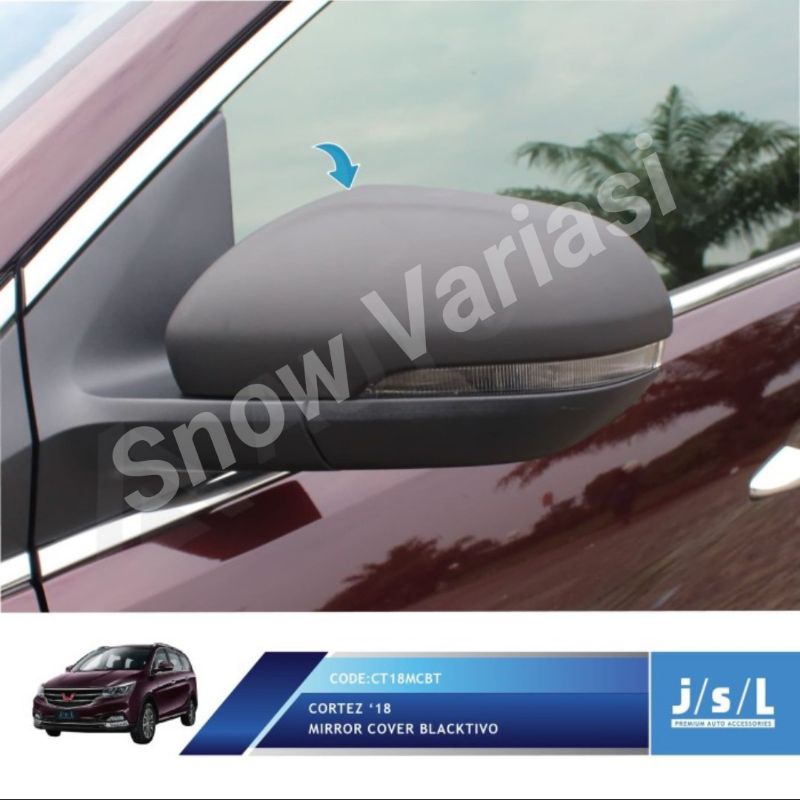 Cover Spion Wuling Cortez Hitam Chrome